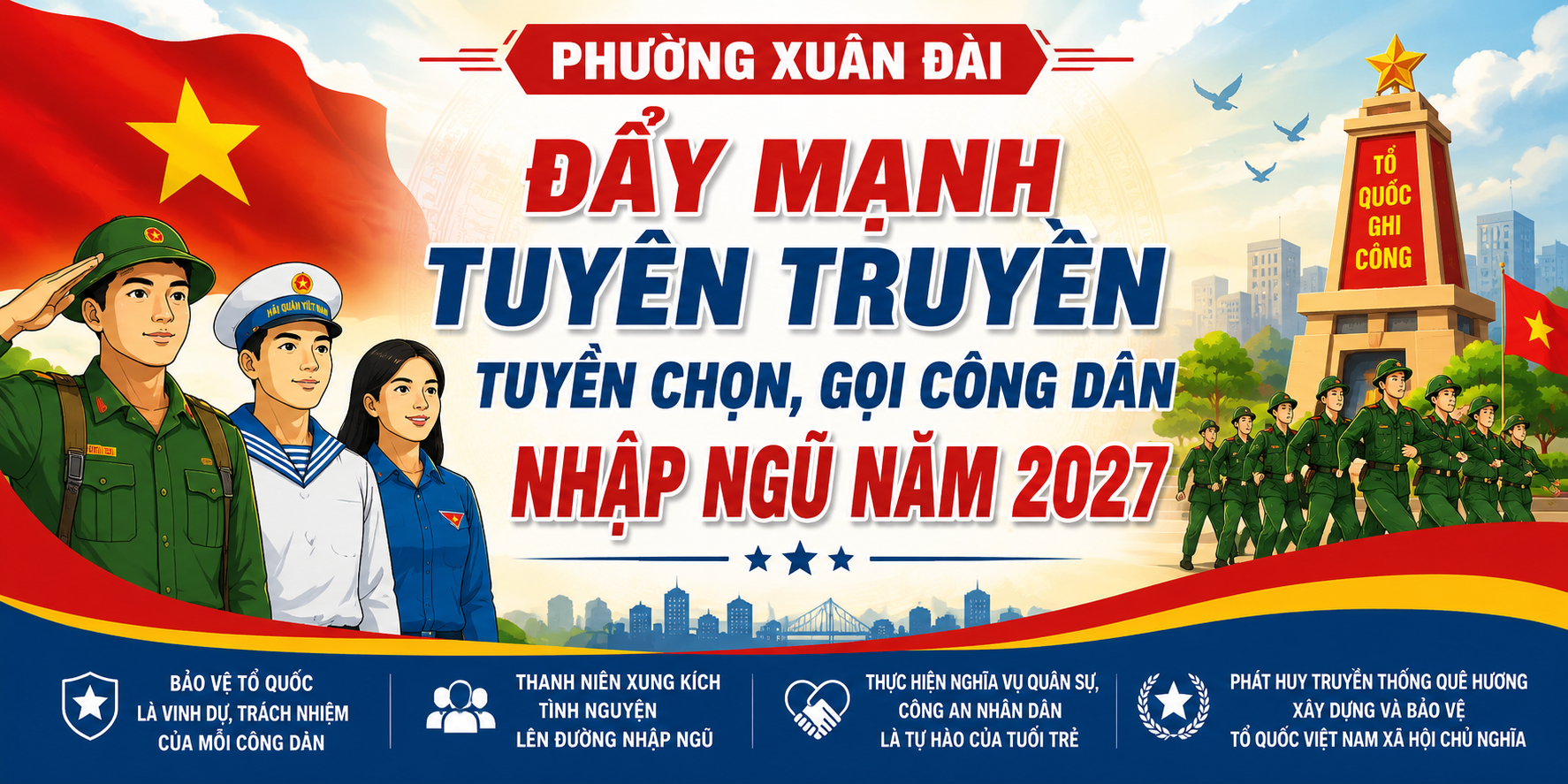 Đẩy mạnh tuyên truyền tuyển chọn, gọi công dân nhập ngũ năm 2027