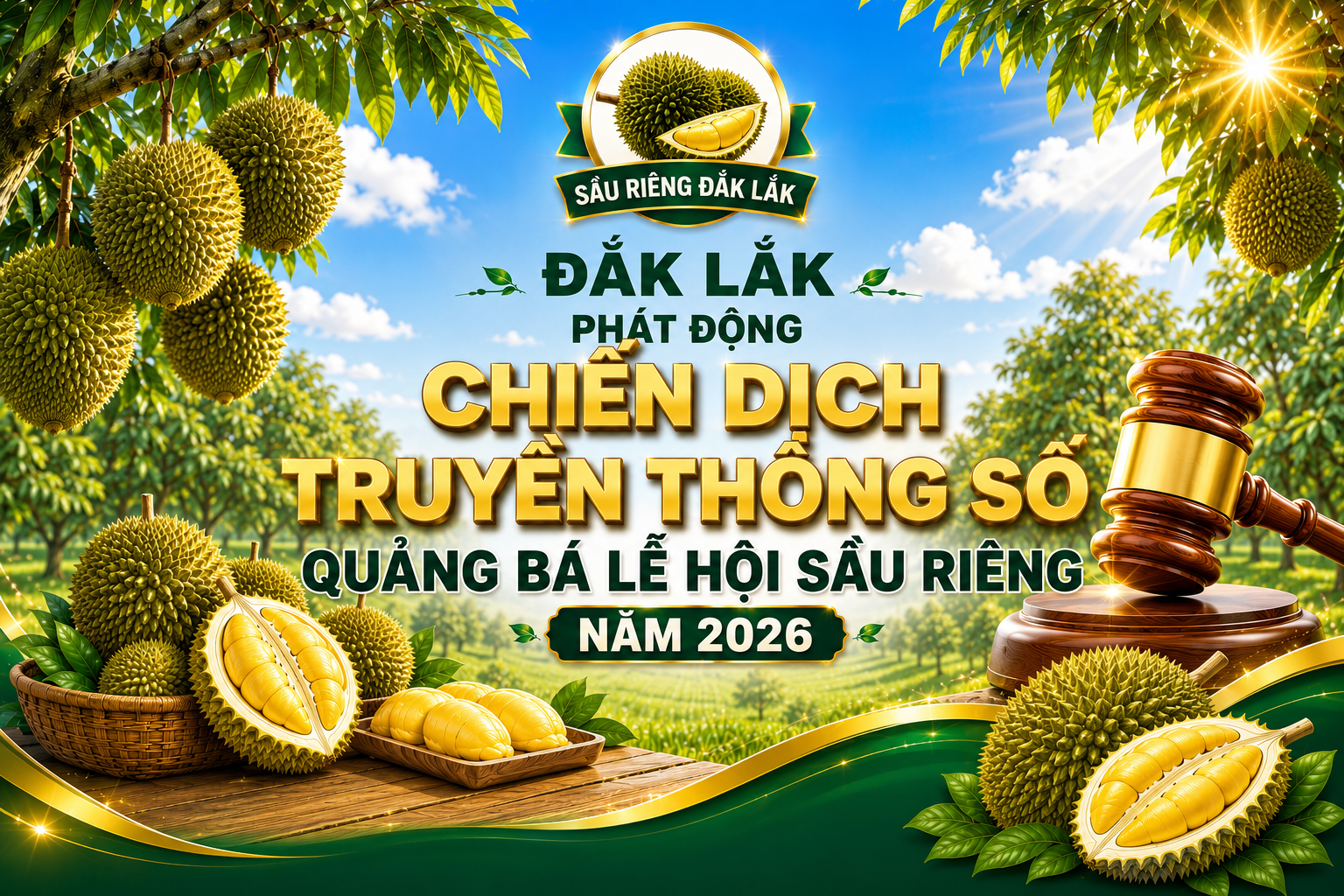 Đắk Lắk phát động Chiến dịch truyền thông số quảng bá Lễ hội Sầu riêng năm 2026