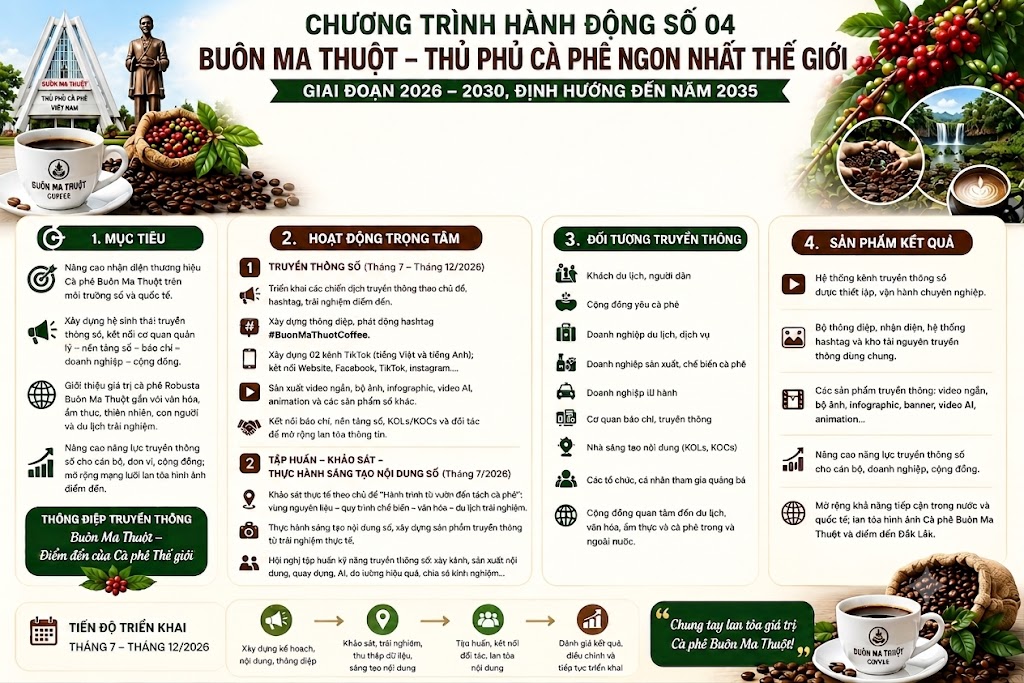 Chung tay thực hiện chiến lược đưa Buôn Ma Thuột trở thành “Thủ phủ cà phê ngon nhất thế giới"