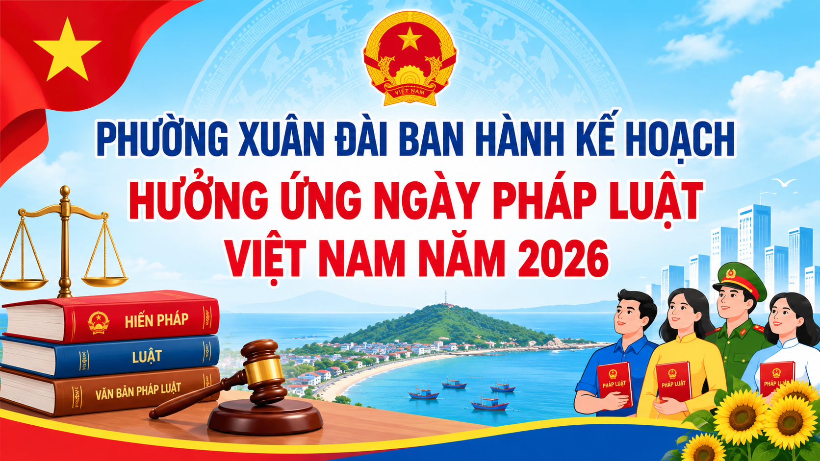 PHƯỜNG XUÂN ĐÀI BAN HÀNH KẾ HOẠCH HƯỞNG ỨNG NGÀY PHÁP LUẬT VIỆT NAM NĂM 2026
