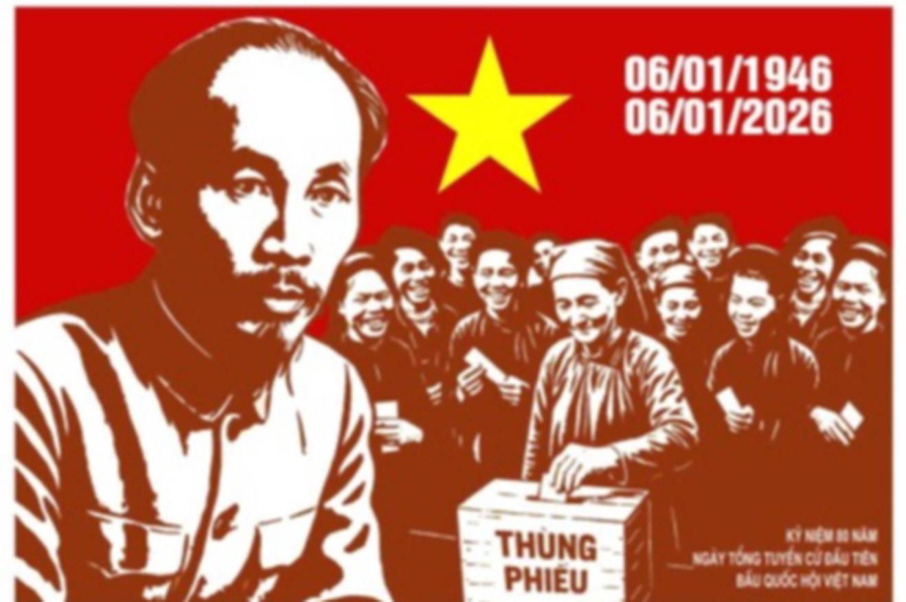 Đẩy mạnh tuyên truyền cổ động trực quan kỷ niệm 80 năm Ngày Tổng tuyển cử đầu tiên bầu Quốc hội Việt Nam